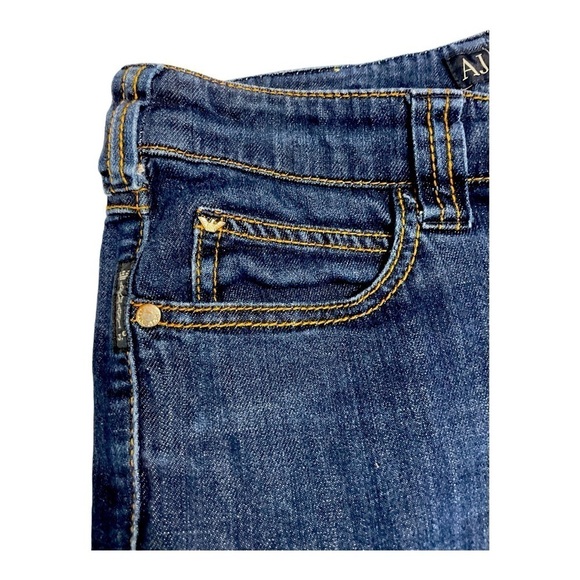 ARMANI Jeans vintage blue denim pants, low waist, regular fit indigo zip up 28 - Picture 6 of 15